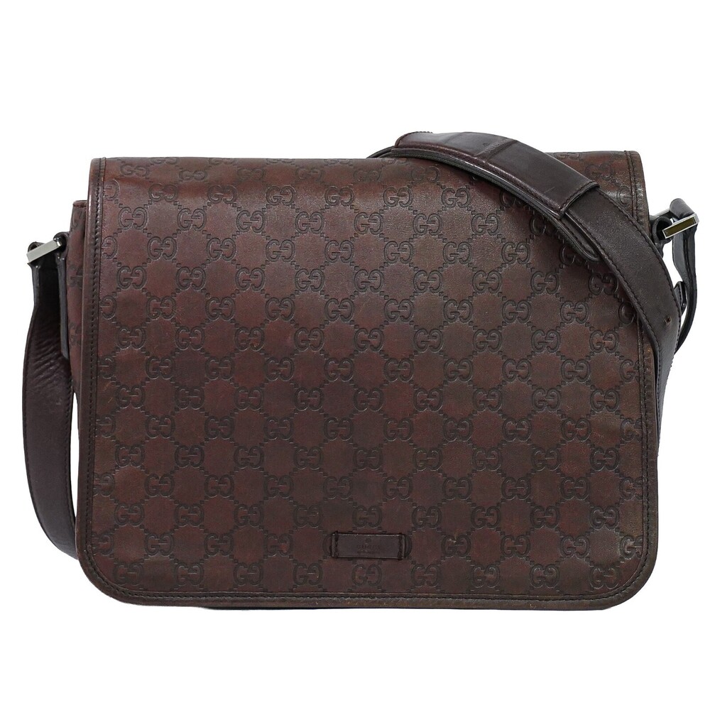 Gucci Flap Messenger Bag (Outlet) Guccissima Leather